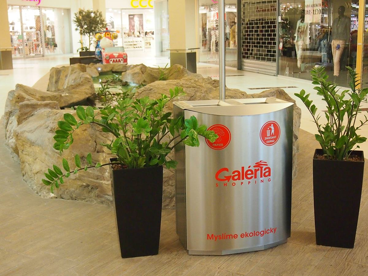Odpadkový koš na tříděný odpad - OC Galéria Shopping Košice